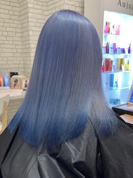 トーン(TONE) 透明感抜群/ブルーカラー×裾カラー/10代20代