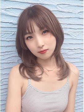 アンド アノン(and anon) ハイライト シルキーベージュ レイヤーカット