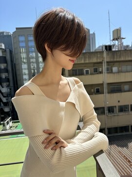 ロンド ストラーダ 心斎橋(Lond strada) ショート×ハイライト白髪ぼかし×マチルダボブ[心斎橋]