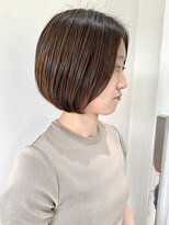 フォーク FOLK&nbsp;【FOLK】赤みなし透明感グレージュ☆似合わせ内巻きボブ♪