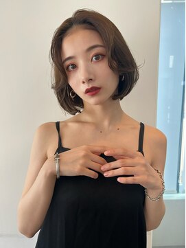 フィル 横浜(fil) タンバリンモリボブ韓国ヘア顔まわりレイヤーボブ_前髪マチルダ