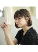 大人可愛いボブ/ミニボブ/前髪カット