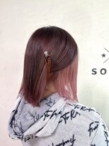 ヘアーアンドスパソシット(HAIR&SPA SOCIT) ピンクベージュインナーカラー☆