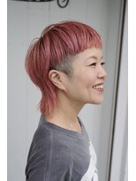 トランク ヘアー デザイン(tranq hair design) 刈上げピンクマッシュウルフ