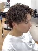 【サーフカールパーマ】メンズショートウルフスパイラル名古屋
