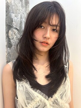 パークヘア 天神大名(parc hair) レイヤーカット 顔周りレイヤー 黒髪 髪質改善トリートメント