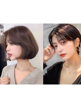 お客様の骨格、毛質に合わせてオートクチュールなカットを提供します♪乾かすだけで決まるヘアスタイルが◎