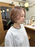 ヘーゼルベージュ/ハイライトカラーボブ/インナーカラー/恵比寿