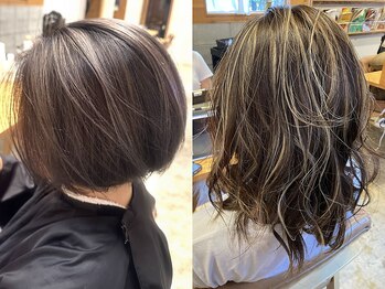 ヘアーローラン 藤沢(hair LORAN fujisawa)の写真/【再現性◎なカット×海外風ハイライト】扱いやすいスタイルに海外風のハイライトが動きがあって美しい＊