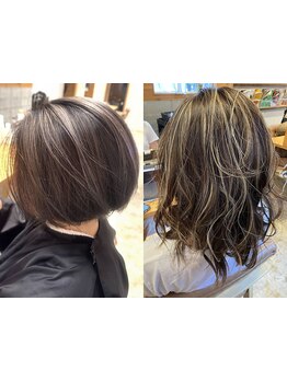 【再現性◎なカット×海外風ハイライト】扱いやすいスタイルに海外風のハイライトが動きがあって美しい＊