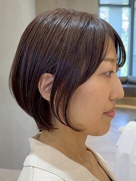 ソワネ 表参道(soigne) 表参道白髪ぼかしハンサムショートカットアッシュブラウン30代