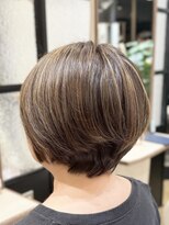 シュヴー 築地(CHEVEUX)&nbsp;明るい白髪染め/白髪ぼかし/丸みショート/40代/50代/60代/