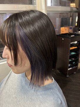 リジョイスヘア(REJOICE hair) 【REJOICE hair】ブルーヴァイオレットのイヤリングカラー☆