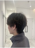 マッシュウルフ×ゆるめパーマ