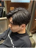 毛流れフェザー風センターパート