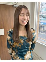 零秒女髪 千里丘店 上品で艶やかな髪質改善セミロングスタイル艶髪美髪艶カラー艶感