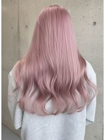 プネル 渋谷(PUNEL)&nbsp;コーラルピンクベージュ  ホワイトピンク　ロングレイヤー  韓国