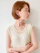 ネイヴィル オモテサンドウ(navile omotesando)&nbsp;シアンブラウン×ナチュラルワンカールボブ20代30代