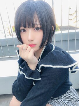 アマンドール(Aman D'or) 『学生さんにもおススメ』暗髪レイヤーボブ