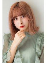 アリエッタ アザブ(ARIETTA AZABU)&nbsp;外ハネボブ×ベビーピンク　ハイトーン/アッシュピンク/透明感