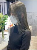 オリーブグレージュ_グレージュカラーボブウルフ_ba403911