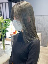 オリーブグレージュ_グレージュカラーボブウルフ_ba403911