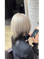 エヌプラス(N+)&nbsp;くびれヘアアプリコットオレンジ夏ハイライトカラー