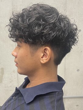 フイ 自由が丘(men's salon Hui) アップバング/メンズツーブロックマッシュ/束感ショート波巻き