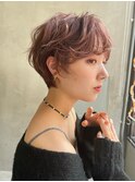 【恵比寿roro】ショートヘアスタイル×ピンクブラウンカラー