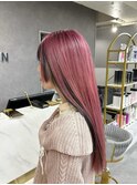 ピンク×インナーブラック
