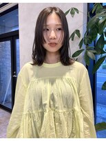 オンドバイサク(ondo by Saku)&nbsp;オリーブグレージュ/顔まわりカット/透明感カラー／20代