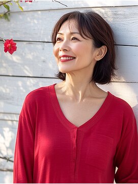 フレア 心 武庫之荘(flare) ★似合わせこなれミディグラレイヤー小顔大人ショート