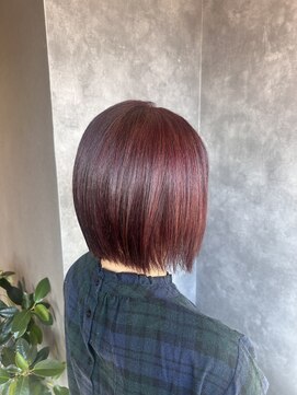 ウィート(wheat) 楽ちんボブ/ピンクボルドー