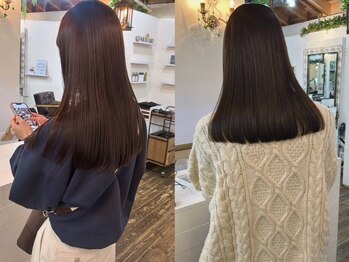 テラスグレース 横浜(TERRACE GRACE)の写真/【お肌が弱い方や頭皮や髪を健康に保ちたい方】頭皮や髪に優しいオーガニックカラーで、理想の髪色を実現◎