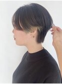 【morio原宿】ショート オリーブカラー インナーカラー