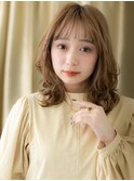 □細めハイライトエアリーミディアムウルフ307-2志木20代30代
