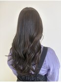大人可愛いブリーチなしグレーベージュ20代30代40代ロング