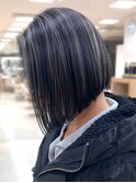 ハイライトカラーグレージュデザインカラーバレイヤージュ銀座
