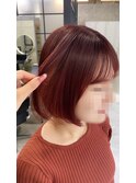 ◎ダブルカラーで作るディープレッドカラー◎