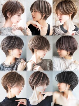 大人可愛い30代40代50代小顔◎マッシュショートボブウルフカット