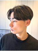 センターパートメンズニュアンスパーマ