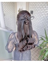 フェリーチェ(Felice)&nbsp;ハーフアップ カチモリ ヨシンモリ リボン お呼ばれヘア