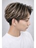 【*立体感UP*】メンズカット＋ハイライト（眉カット付） ￥15840