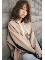 lume 経堂【ルーム】【10月下旬オープン（予定）】&nbsp;★くびレイヤーエモージュ斜めバング グレージュカラー