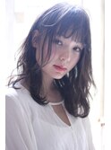 【H原宿/小島遥香】 グレージュシースルーフリンジバング