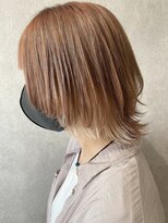 リアイス(Re:ICE)&nbsp;コーラルピンクホワイトインナーカラーボブウルフ