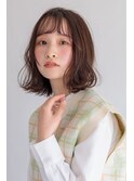 切りっぱなしボブ×ニュアンスウェーブ