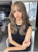 《袴田》2wayバング/ナチュラルレイヤー/アッシュベージュ
