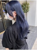 ブルーブラック/透明感/髪質改善トリートメント/ケアブリーチ