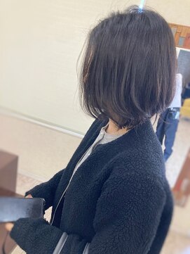 トップヘアー 大元店(TOP HAIR) 20代30代前髪なし大人ひし形ミディアムレイヤーボブ【つばき】